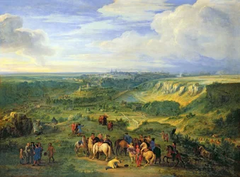 Blick auf die Stadt Luxemburg von den Mansfeld-Bädern, 1684